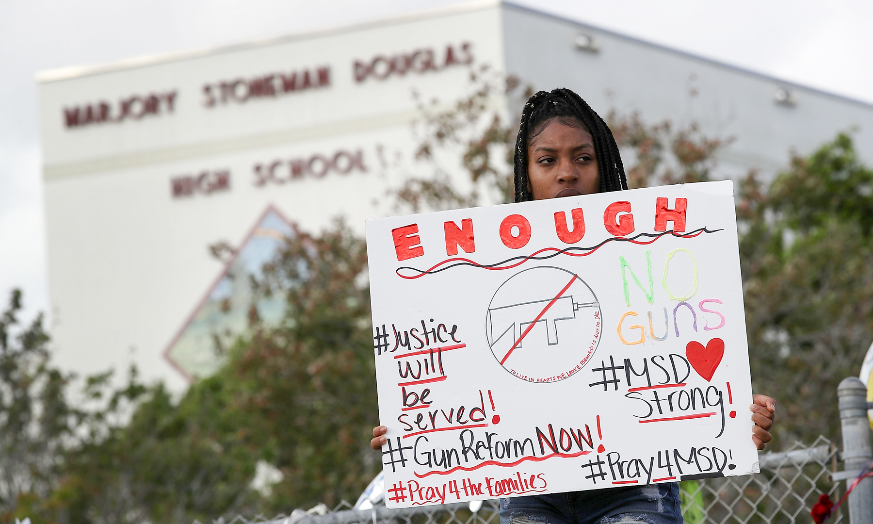 Parkland, Florida, School Shooting, Protest, Student Activism, Sign, African-American Woman