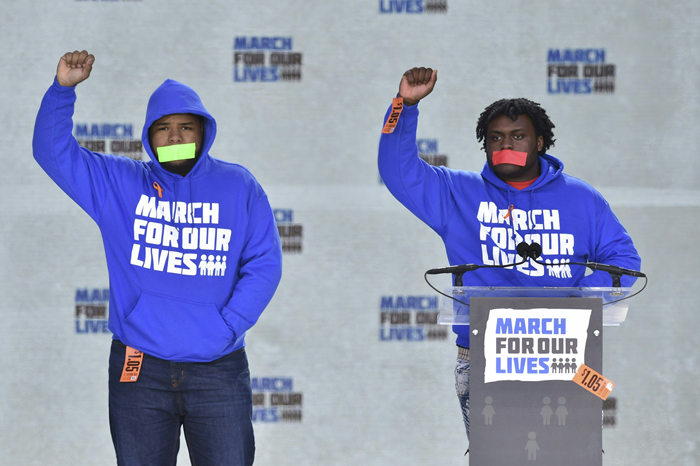 Activist Alex King speaks at the March for Our Lives Protest in Washington, D.C.