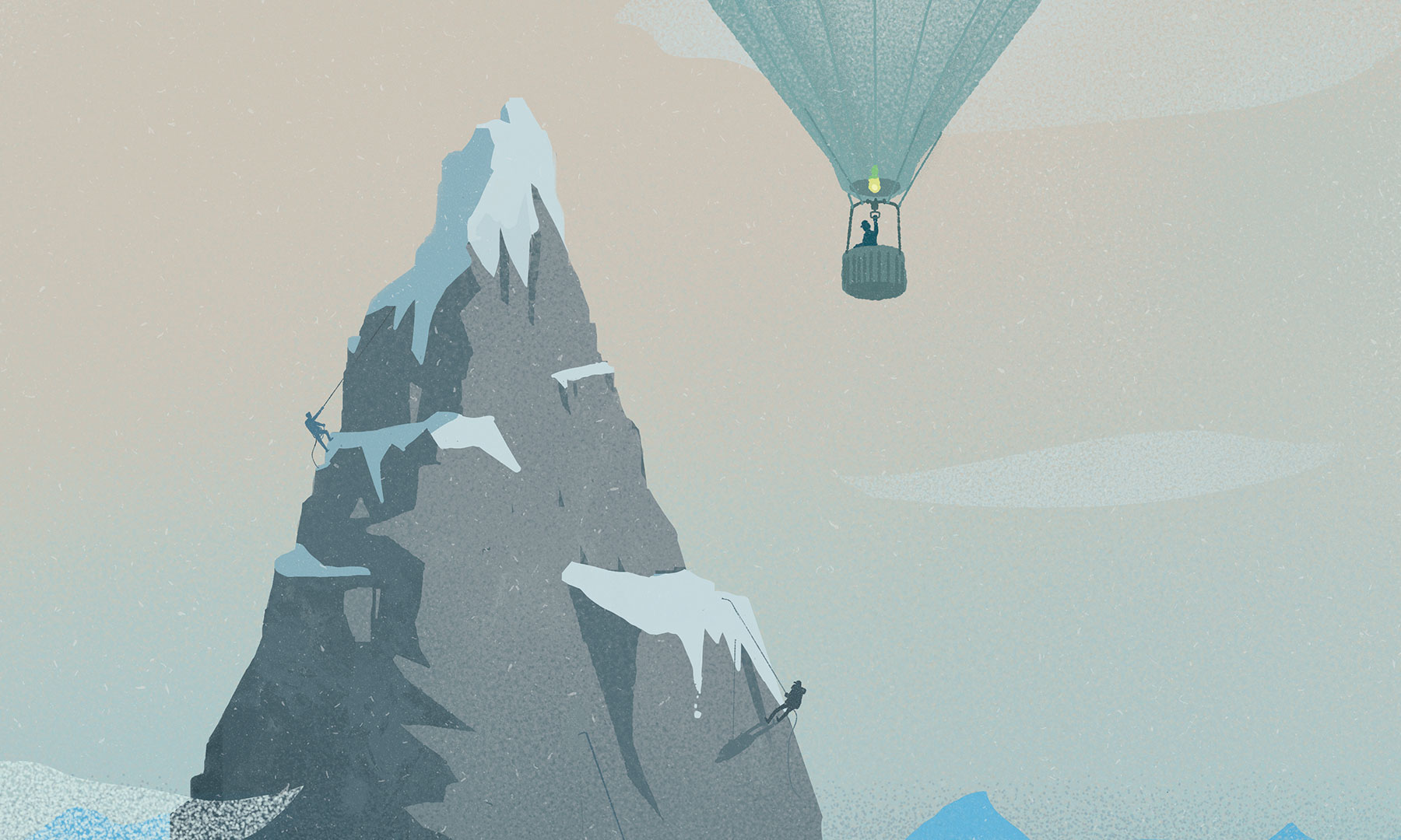 What is white privilege really, Article, Feature, TT60, Magazine, Illustration, Hot air balloon, Mountain, Climbing, Inequity