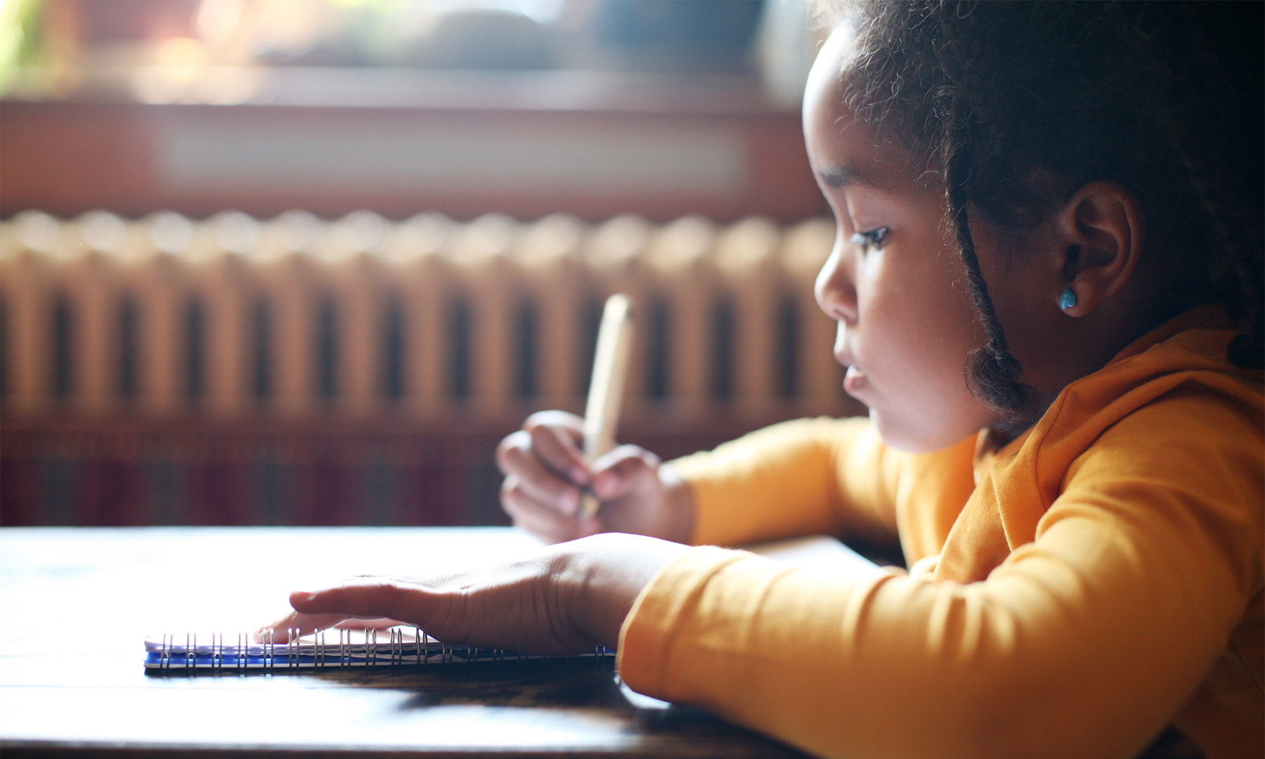 Early Childhood, Student, Girl, African American, Black, Writing