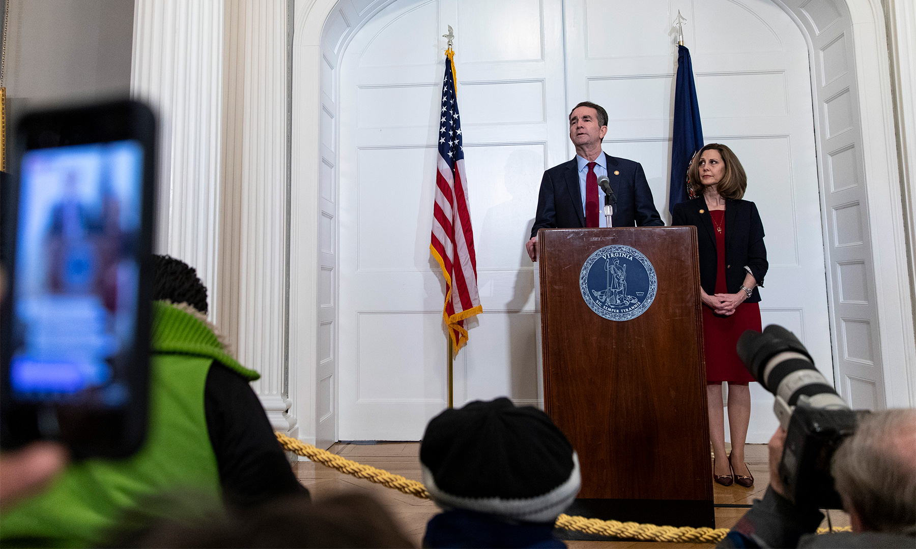 Ralph Notham, Pam Northam, Press Conference, Blackface