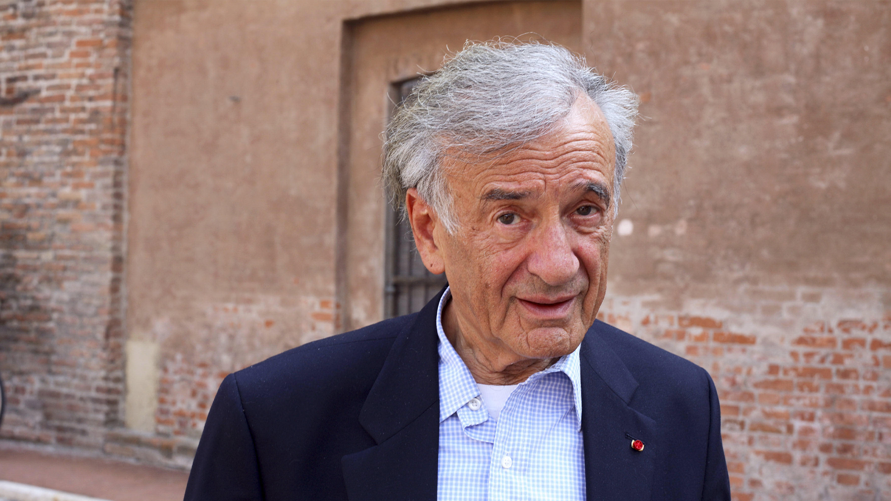 The author and Nobel Peace Prize winner Elie Wiesel
