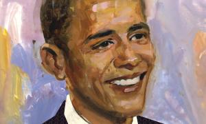 Barack Obama profile illustration