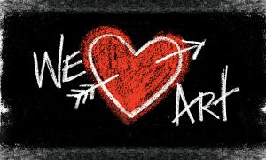 black background red heart
