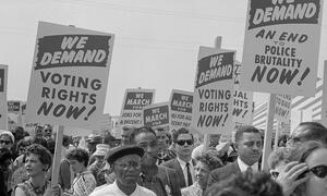 Organizers march for voting rights