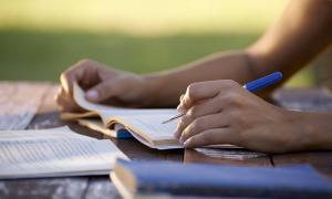 girl writing