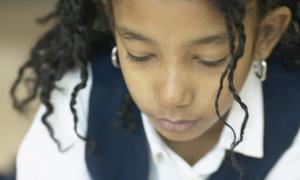 girl in school uniform