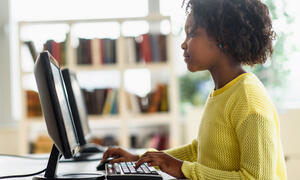 girl at computer