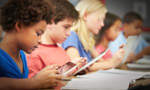 Students on tablets