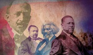 W.E.B. Dubois, Blanche Bruce, Frederick Douglas and Hiram Rhodes Revels