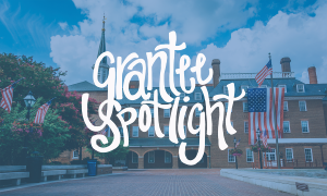 "Grantee Spotlight" over image of Alexandria, Virginia