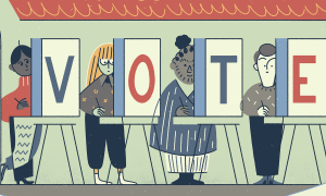 Register voters illustration