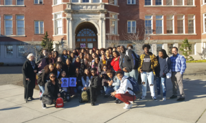 Students of BSU gathered together for a group shot.