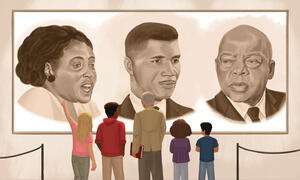 Illustration of civil rights leaders.