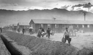 Manzanar concentration camp in Owens Valley, California.