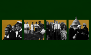 Historical images from the Civil Rights Movement and current movement
