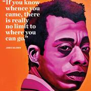 Illustration of James Baldwin.