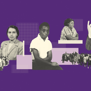 Collage of various important Civil Rights Movement figures.
