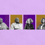 Collage image of Jo Ann Bland, Charles Person, Valda Harris Montgomery and Helen Sims
