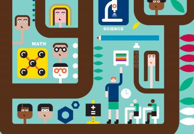 Teaching Tolerance illustration of the different branches from school, Art, Music, Match Ethnicity, Religion, Sports, Culture, Literature, Science, Food, History and Geography