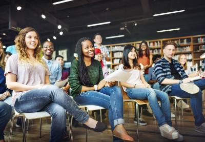 Students listen to a lecture