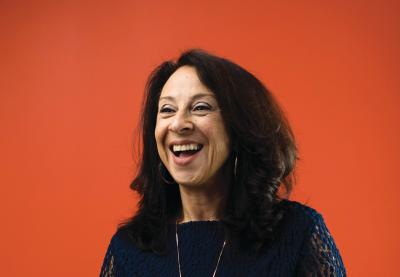 Maria Hinojosa laughing