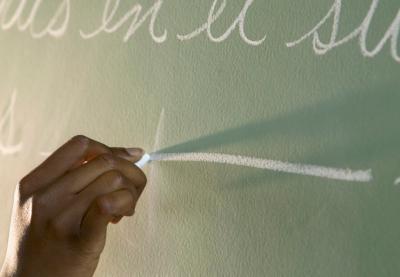 hand writing on chalk board