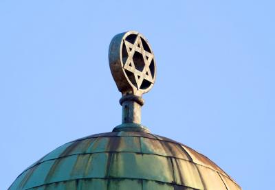 synagogue dome roof with star of david on top