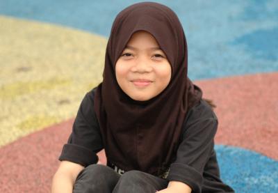girl in hijab smiling