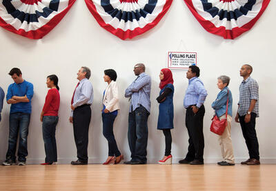 Polling place line