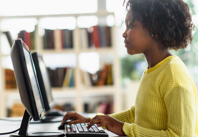 girl at computer