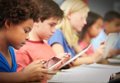 Students on tablets