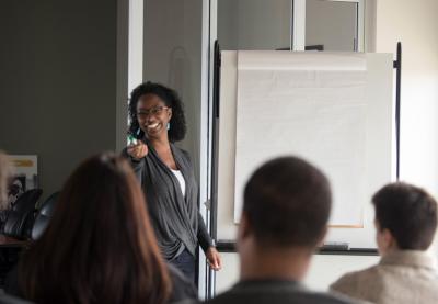 Teaching Tolerance staff member leading workshop