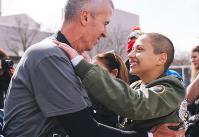 Emma Gonzalez and Jeff Foster at March for Our Lives Rally | Photo by Emilee McGovern