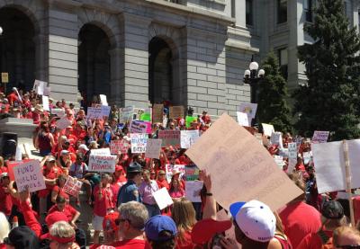 Colorado Teacher Walkout | Photo by Hayley Breden