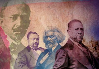 W.E.B. Dubois, Blanche Bruce, Frederick Douglas and Hiram Rhodes Revels