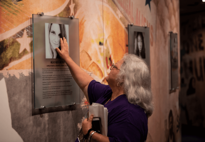 Susan Bro at her daughter's memorial