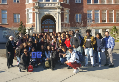 Students of BSU gathered together for a group shot.