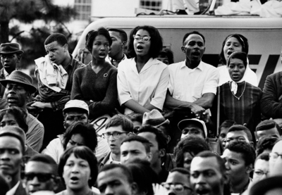 Photograph of protesters in Selma, Alabama, in the 1960s.