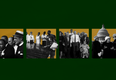 Historical images from the Civil Rights Movement and current movement