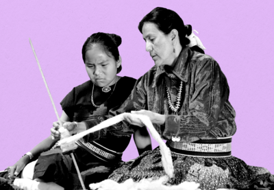Indigenous woman and girl