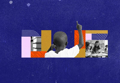collage image of students