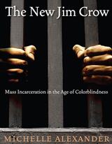The New Jim Crow cover, hands grasped around prison bars