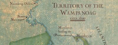 map showing the territory of the Wampanoag