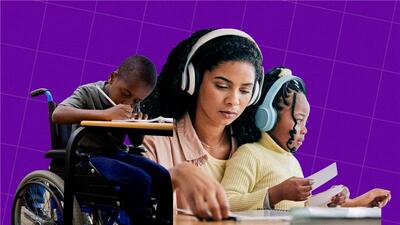 Collage image of students with disabilities