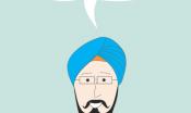 The cartoon features a man in a turban with a speech balloon that reads, "In case you are wondering. It's a turban. Underneath is a 7 pound explosive device known as the brain."