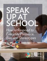 Speak Up at School Cover Image, students working at table