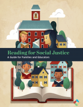 Cover of 'Reading for Social Justice: A Guide for Families and Educators.'