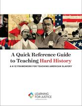 Cover of "A Quick Reference Guide to Teaching Hard History."