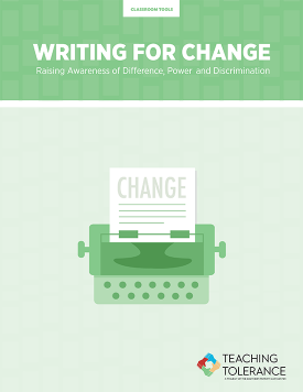 Writing for Change Publication v2 Cover | Teaching Tolerance